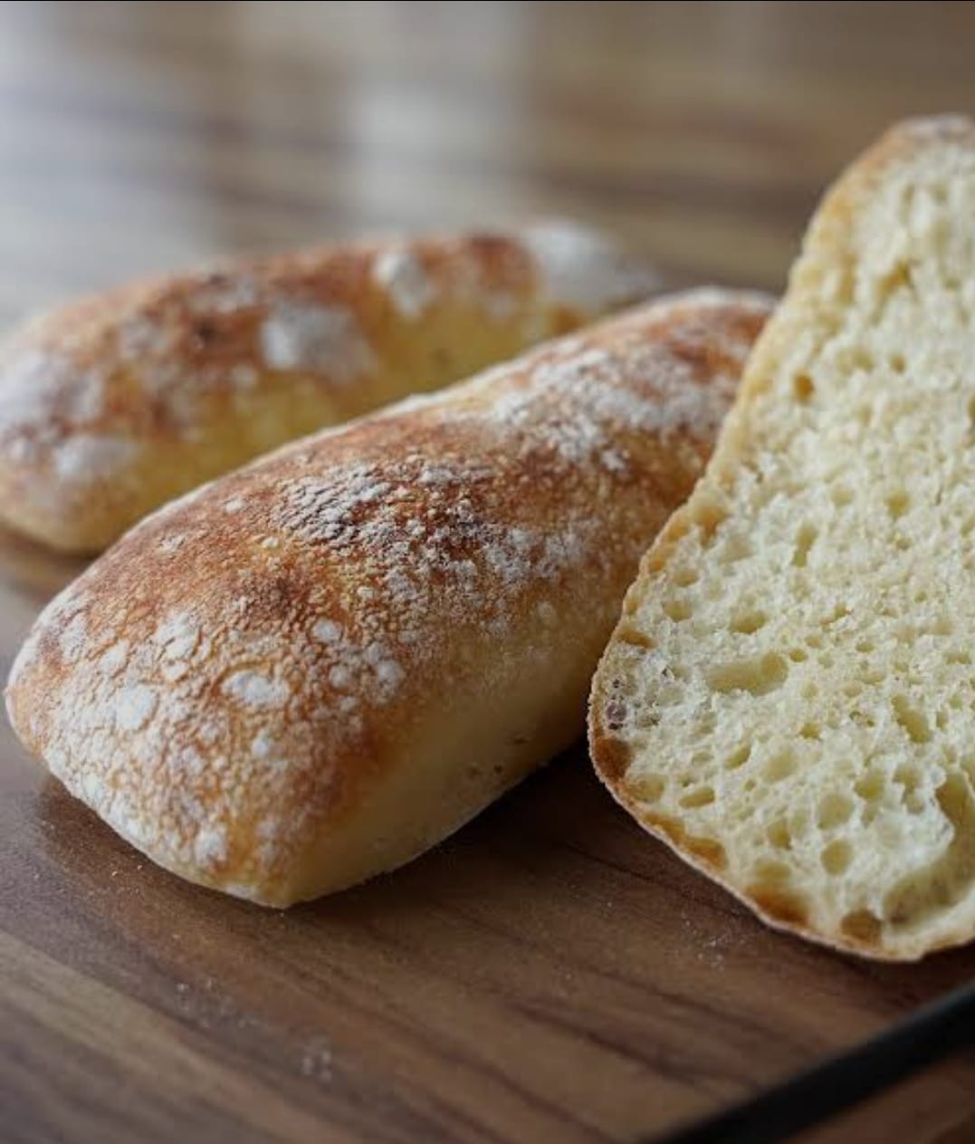 Pão ciabatta de fermentação natural