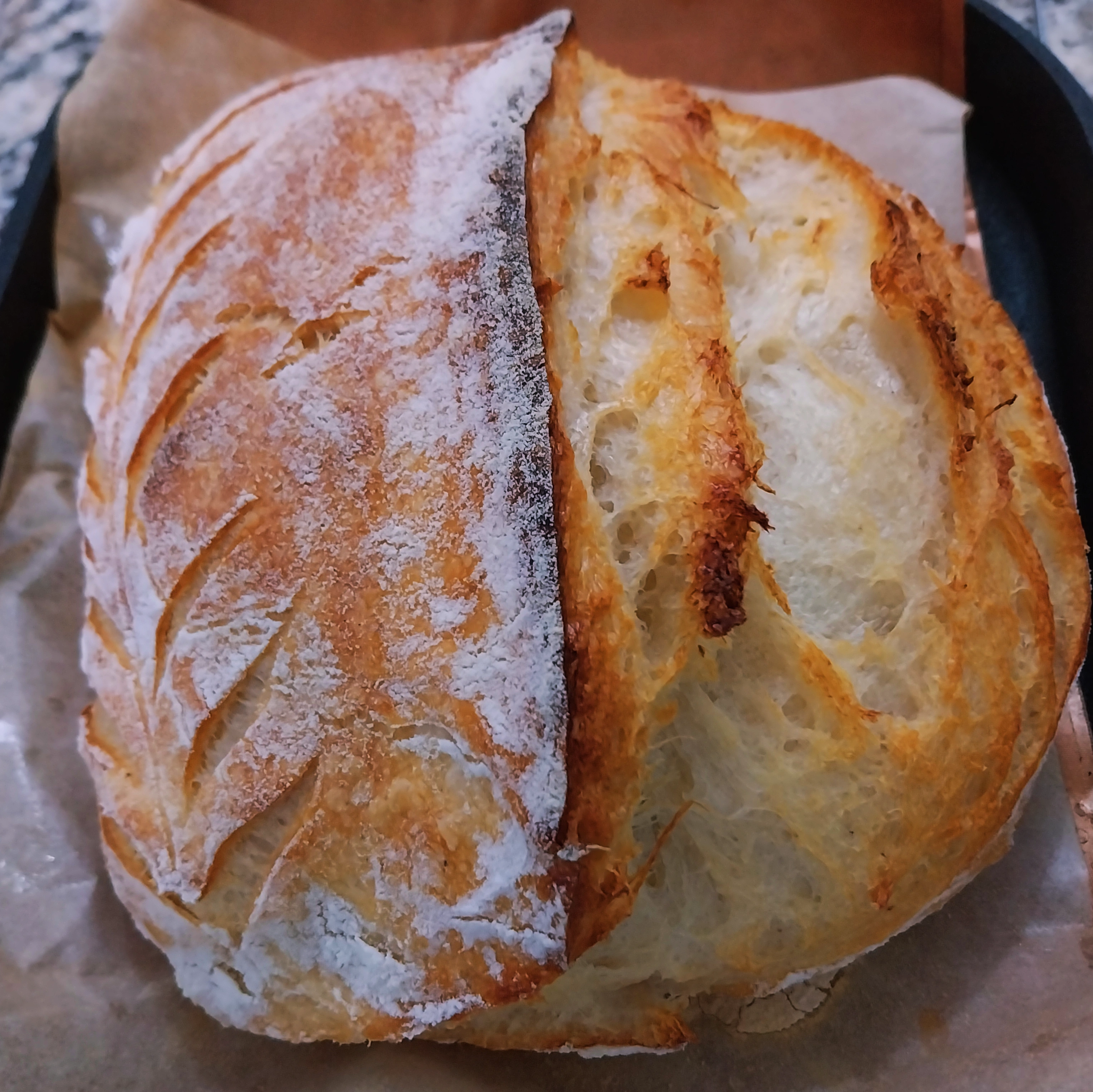 Pão italiano de fermentação natural